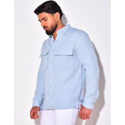 Chemise en lin avec poches Chemise en lin avec poches
