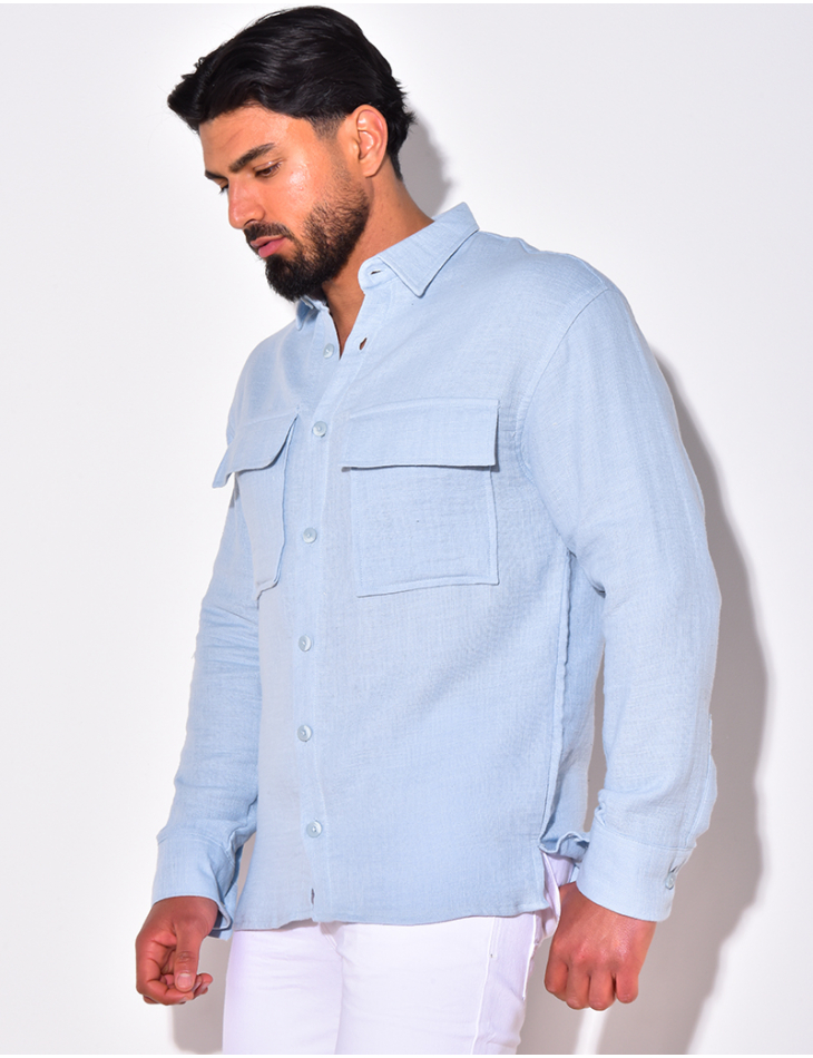 Chemise en lin avec poches Chemise en lin avec poches