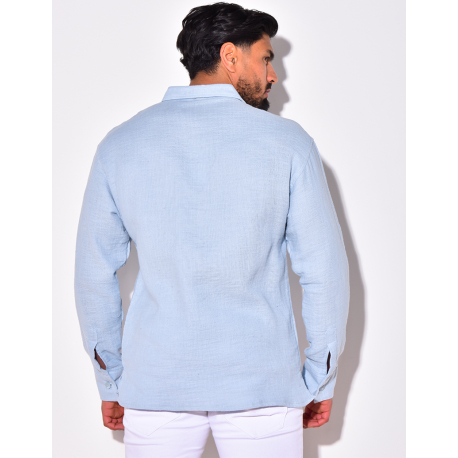 Chemise en lin avec poches Chemise en lin avec poches