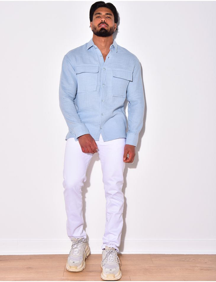 Chemise en lin avec poches Chemise en lin avec poches