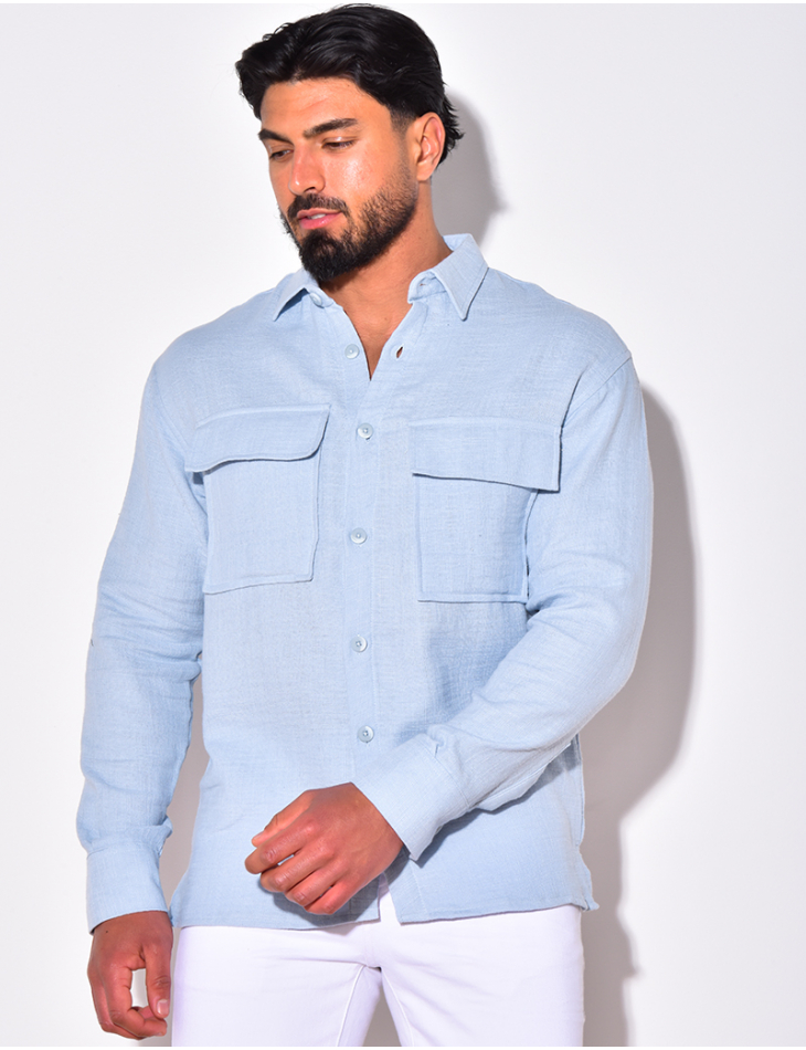 Chemise en lin avec poches Chemise en lin avec poches