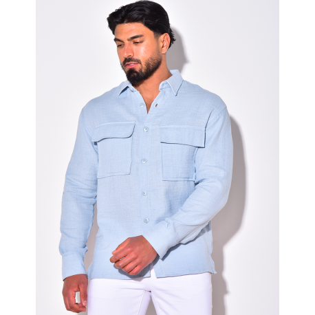 Chemise en lin avec poches Chemise en lin avec poches