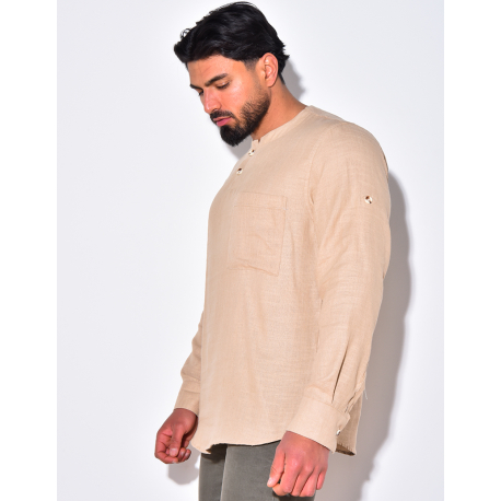 T-shirt en lin manches longues T-shirt en lin manches longues