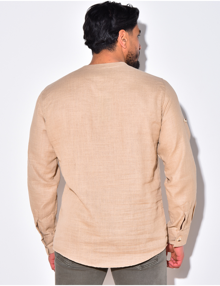 T-shirt en lin manches longues T-shirt en lin manches longues