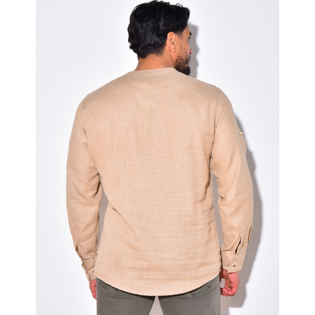 T-shirt en lin manches longues T-shirt en lin manches longues