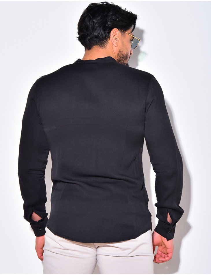 Chemise fluide à col rond Chemise fluide à col rond