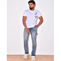 Jeans à poches délavé
