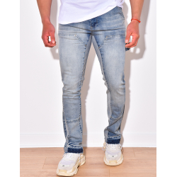 Jeans à poches délavé