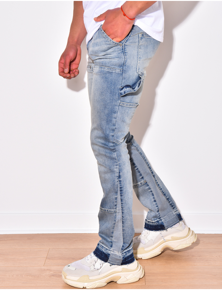 Jeans à poches délavé