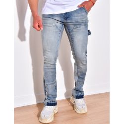Jeans à poches délavé