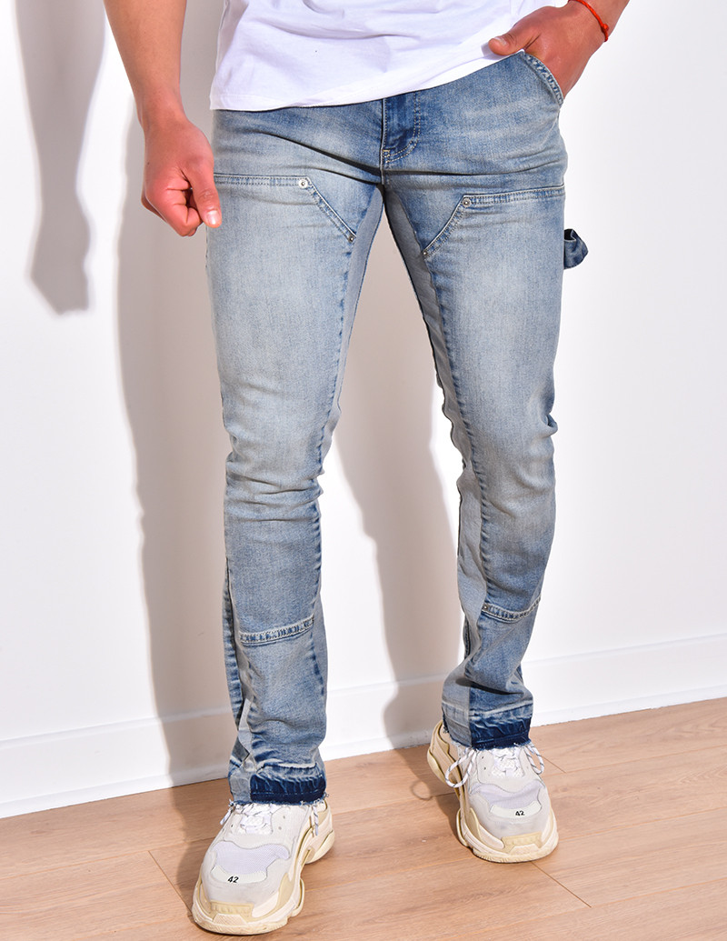 Jeans à poches délavé