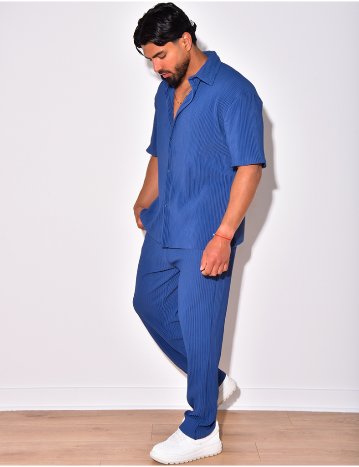 Ensemble chemise et pantalon plissée Ensemble chemise et pantalon plissée