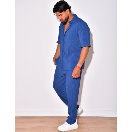 Ensemble chemise et pantalon plissée Ensemble chemise et pantalon plissée