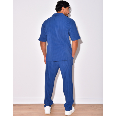 Ensemble chemise et pantalon plissée Ensemble chemise et pantalon plissée