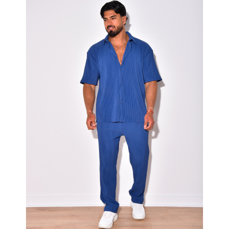 Ensemble chemise et pantalon plissée Ensemble chemise et pantalon plissée