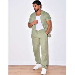 Ensemble pantalon et chemise en coton Ensemble pantalon et chemise en coton