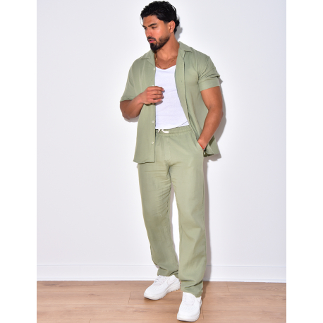 Ensemble pantalon et chemise en coton Ensemble pantalon et chemise en coton