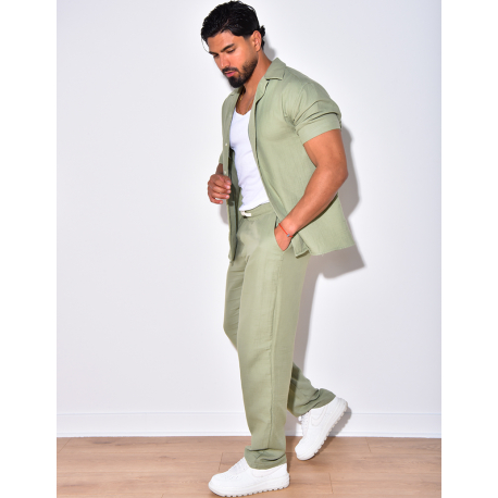 Ensemble pantalon et chemise en coton Ensemble pantalon et chemise en coton