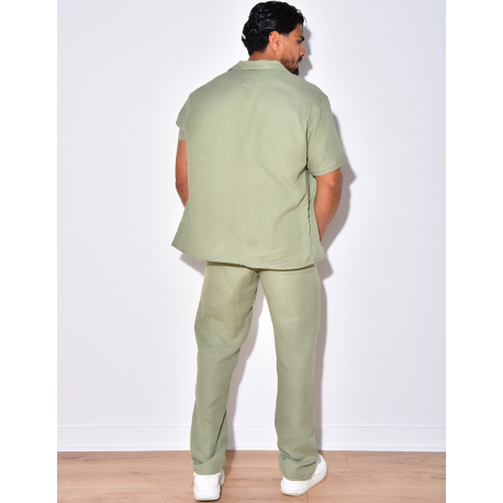 Ensemble pantalon et chemise en coton Ensemble pantalon et chemise en coton