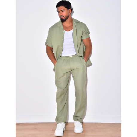 Ensemble pantalon et chemise en coton Ensemble pantalon et chemise en coton
