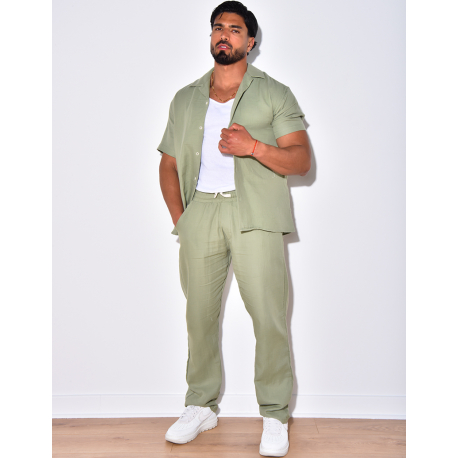Ensemble pantalon et chemise en coton Ensemble pantalon et chemise en coton