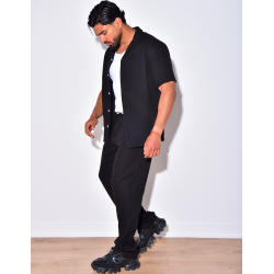 Ensemble pantalon et chemise en coton