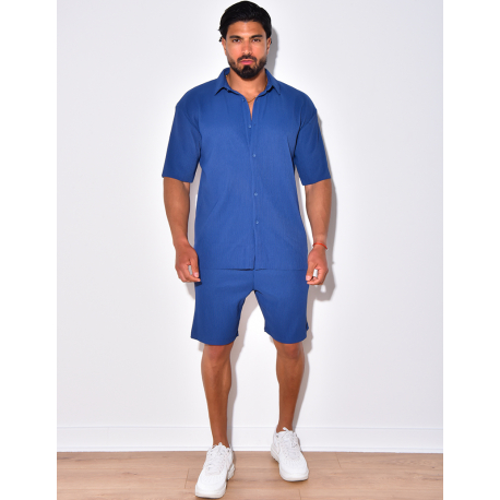 Ensemble short et chemise côtelé Ensemble short et chemise côtelé
