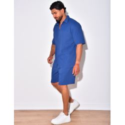 Ensemble short et chemise côtelé Ensemble short et chemise côtelé