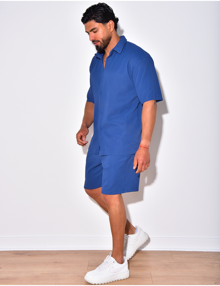 Ensemble short et chemise côtelé Ensemble short et chemise côtelé