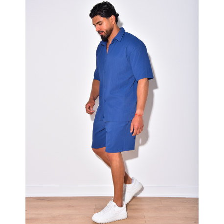 Ensemble short et chemise côtelé Ensemble short et chemise côtelé