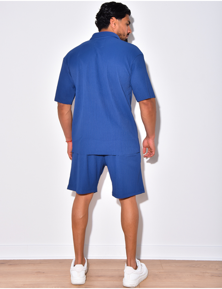 Ensemble short et chemise côtelé Ensemble short et chemise côtelé