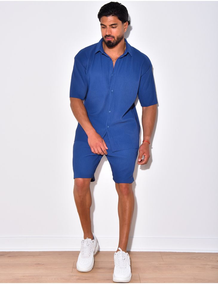 Ensemble short et chemise côtelé Ensemble short et chemise côtelé