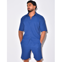 Ensemble short et chemise côtelé Ensemble short et chemise côtelé