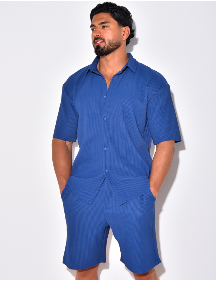Ensemble short et chemise côtelé Ensemble short et chemise côtelé