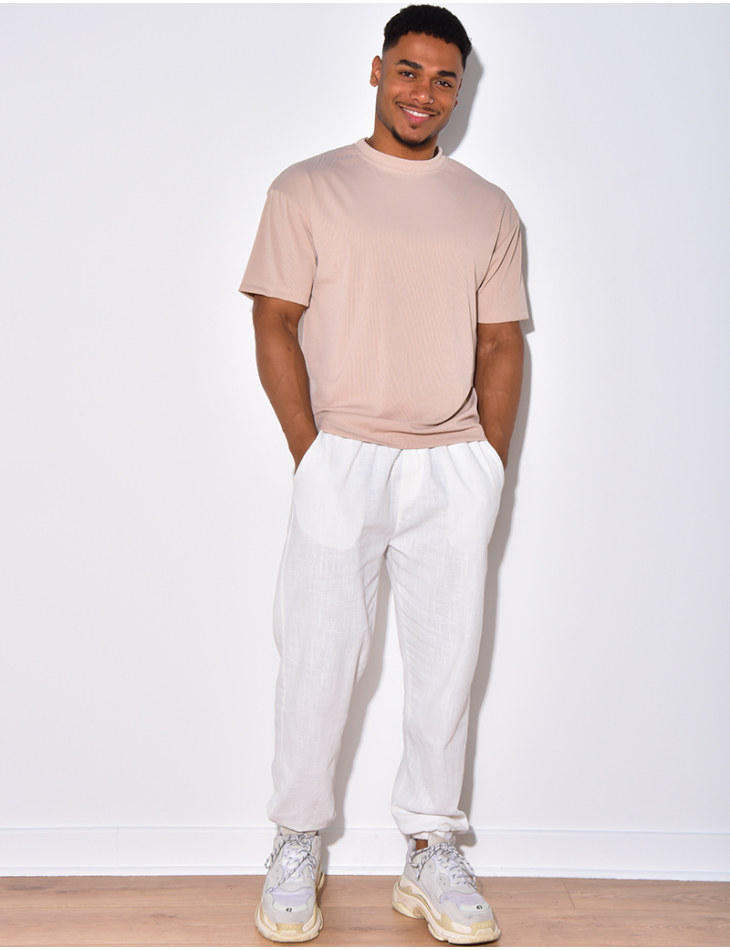 Pantalon léger resserré aux chevilles Pantalon léger resserré aux chevilles