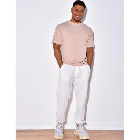 Pantalon léger resserré aux chevilles Pantalon léger resserré aux chevilles