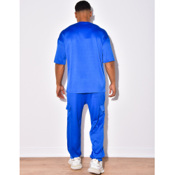 Ensemble t-shirt à poches et pantalon cargo côtelé Ensemble t-shirt à poches et pantalon cargo côtelé