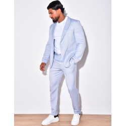 Ensemble de costume 2 pièce veste ceinturée et pantalon