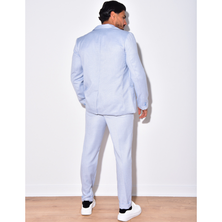 Ensemble de costume 2 pièce veste ceinturée et pantalon