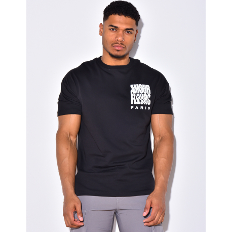 T-shirt homme "Amour fleurs"