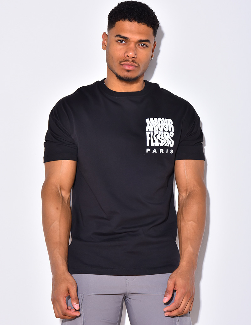 T-shirt homme "Amour fleurs"