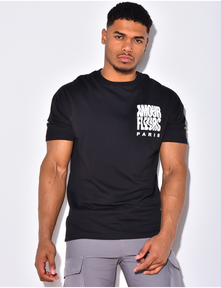 T-shirt homme "Amour fleurs"