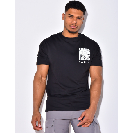 T-shirt homme "Amour fleurs"