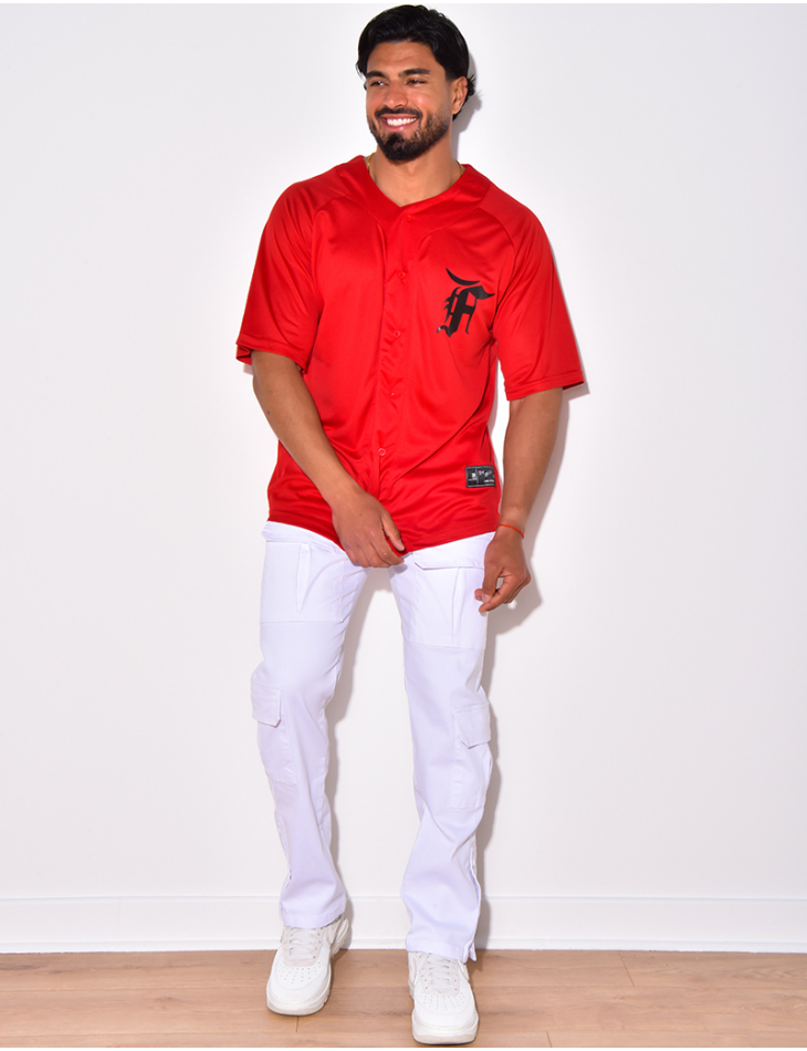 T-shirt homme à boutonner