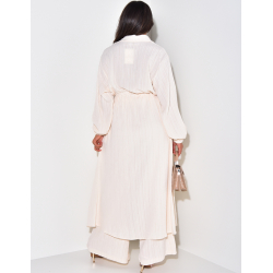 Ensemble pantalon fluide et chemise longue