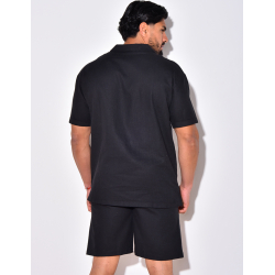 Ensemble short et t-shirt avec poches à boutonner
