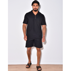 Ensemble short et t-shirt avec poches à boutonner