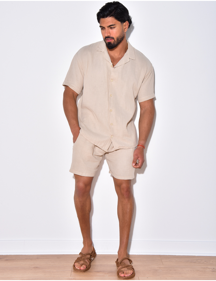 Ensemble short et chemise en lin Ensemble short et chemise en lin