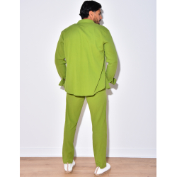 Ensemble chemise à manches longue à poches et pantalon Ensemble chemise à manches longue à poches et pantalon