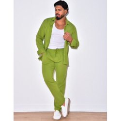 Ensemble chemise à manches longue à poches et pantalon Ensemble chemise à manches longue à poches et pantalon